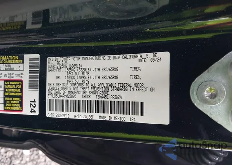 2024 Toyota Tacoma Trd Sport 4Wd из США, поврежденный, VIN 3TMLB5JN4RM025895